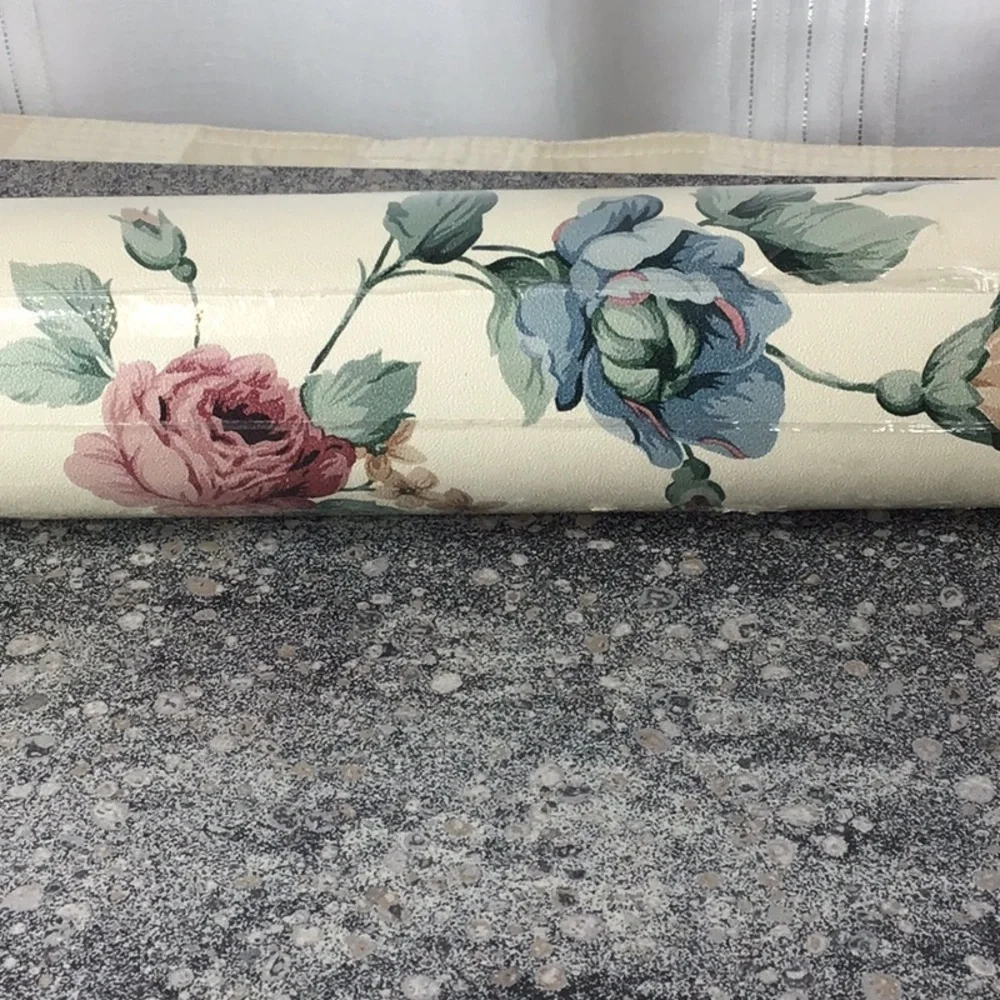 Rose Cream Pre-Pasted Vinyl Wallpaper 2 of 3